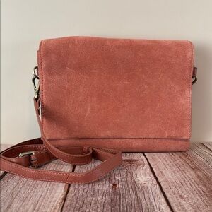 Burnt Orange Suede Crossbody Bag